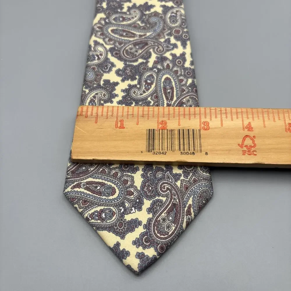 Vintage Christian Dior 100% Silk Paisley Neck Tie USA Made Italian Fabric
